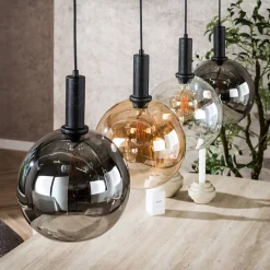 Hanglamp tricolore 4-lichts zwart - Santa Sfera