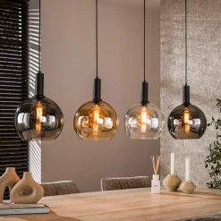 Hanglamp tricolore 4-lichts zwart - Santa Sfera