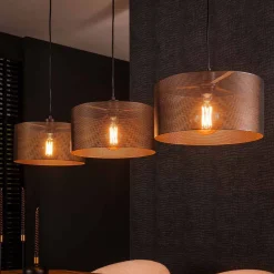 Hanglamp zwart gaas - Santa Mesh Round