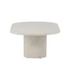 Hoge beige ovale salontafel - Lavis Narvik