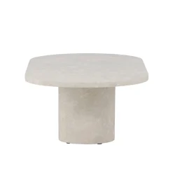 Hoge beige ovale salontafel - Lavis Narvik