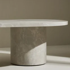 Hoge beige ovale salontafel - Lavis Narvik