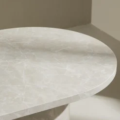 Hoge beige ovale salontafel - Lavis Narvik