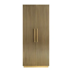 Hoge kast messing met ribbels - Richmond Interiors Ironville