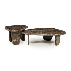 Hoge salontafel bruin marmer - Eleonora Devin