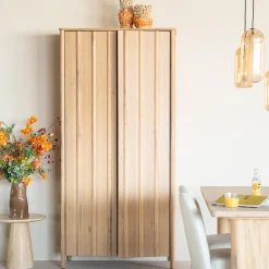 Hoge wandkast eikenhout - Eleonora Jake