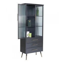 Hoge wandkast met ribbelglas - Kare Design Gomera