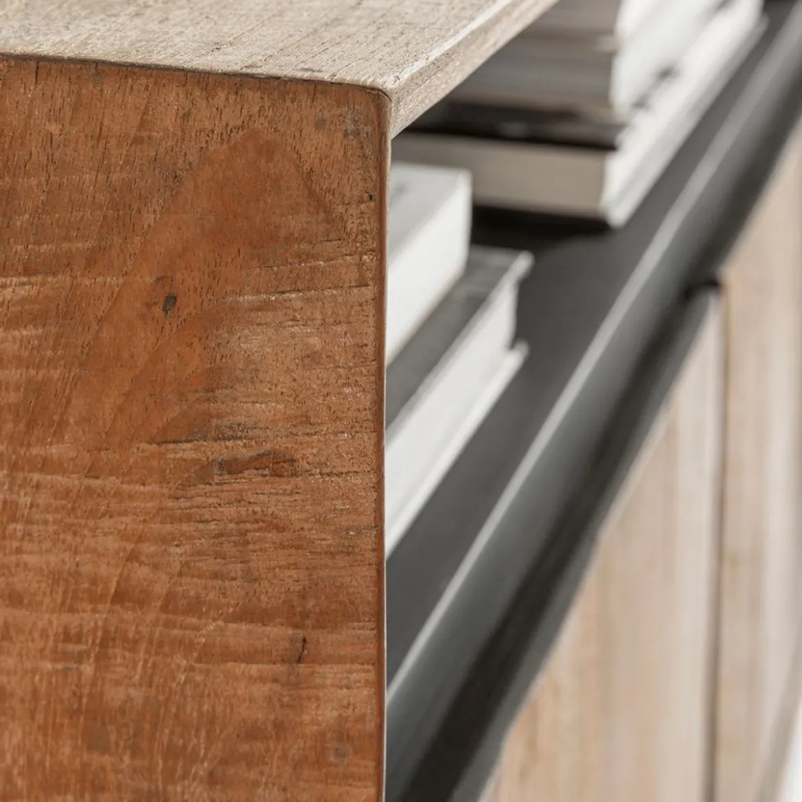 Hoog dressoir teak hout 200 cm - DTP Home Metropole