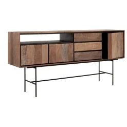 Hoog dressoir teak hout 200 cm - DTP Home Metropole