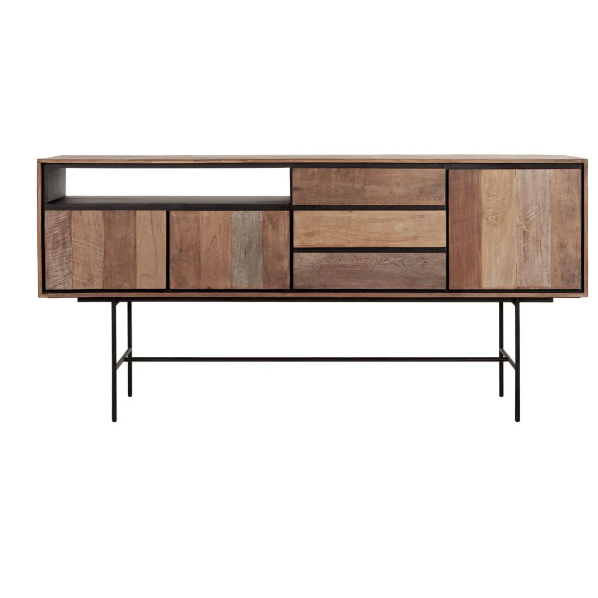 Hoog dressoir teak hout 200 cm - DTP Home Metropole