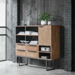 Hoog dressoir teak hout - DTP Home Odeon