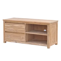 Hoog tv-meubel teak - 2 lades - 130cm - Tower Living Corona