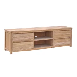 Hoog tv-meubel teak - 4 lades - 200cm - Tower Living Corona