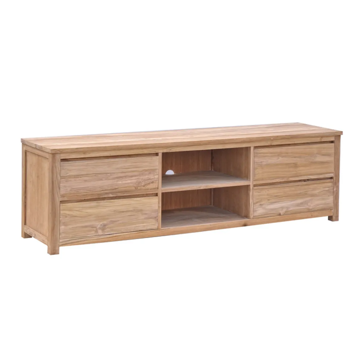 Hoog tv-meubel teak - 4 lades - 200cm - Tower Living Corona