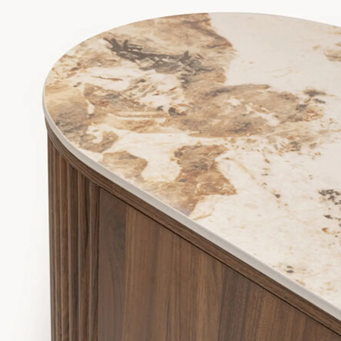Hout dressoir met marmer - Kare Design Ruben