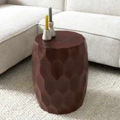 Houten bijzettafel met patroon - Bodio Miel