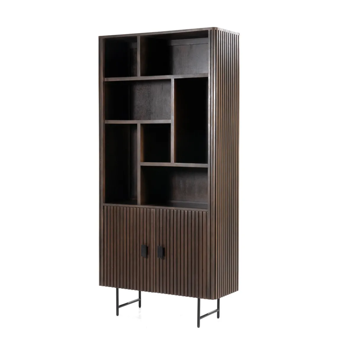 Houten boekenkast met latjes - Eleonora Remi