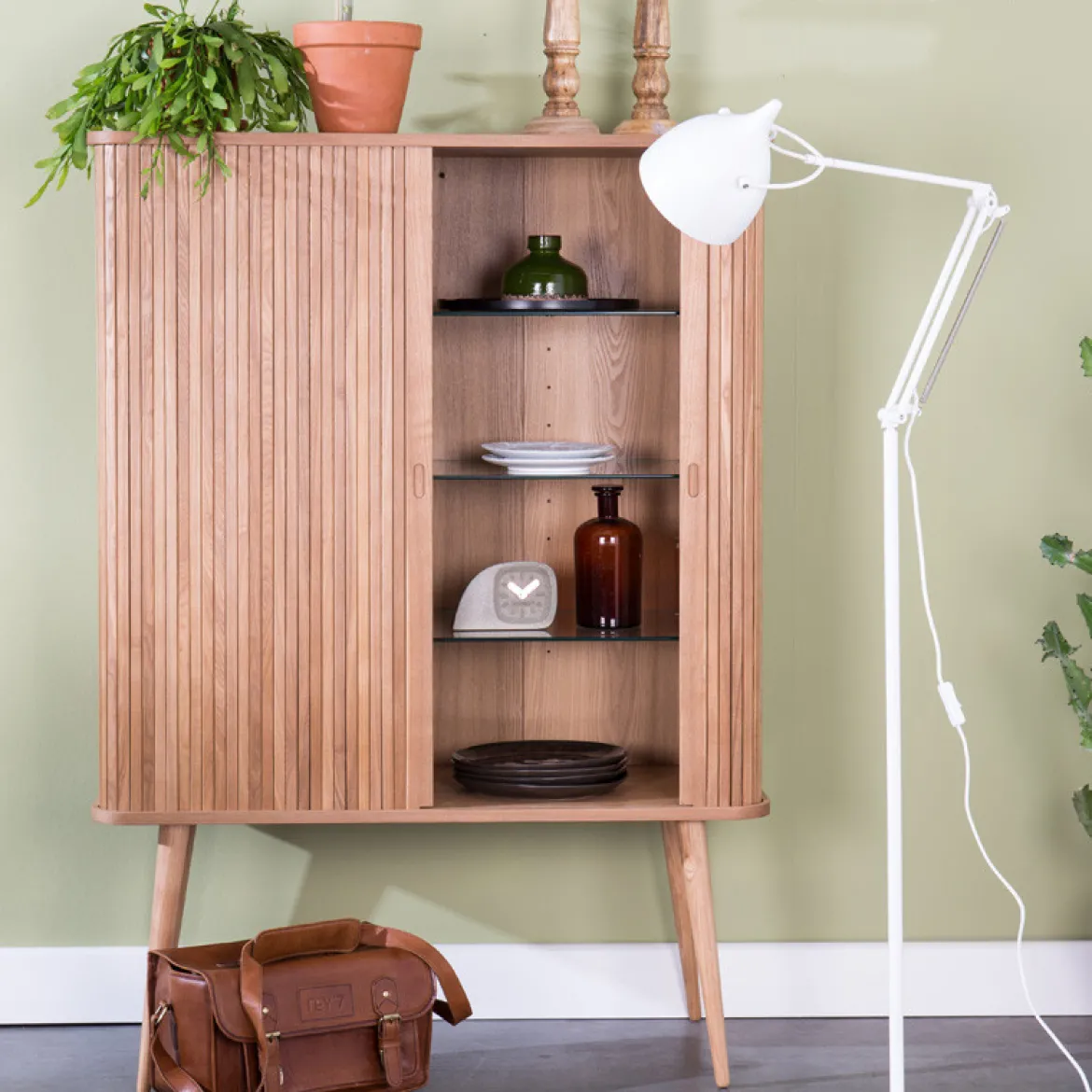 Houten design wandkast - Zuiver Barbier