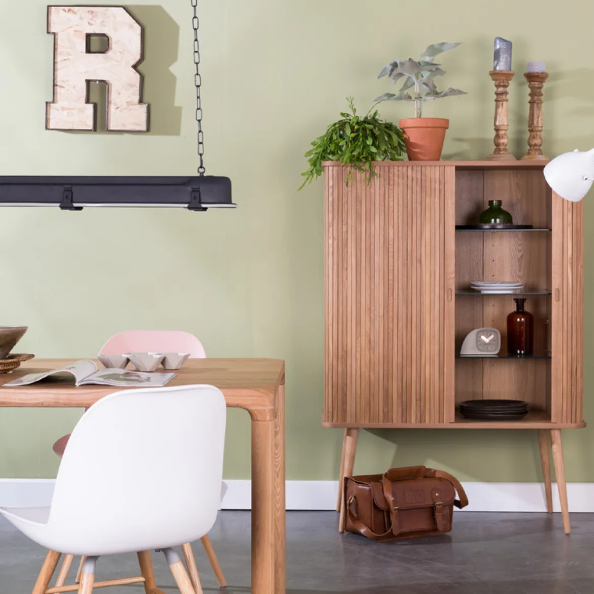 Houten design wandkast - Zuiver Barbier