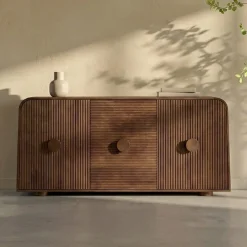 Houten dressoir met ronde hoeken - Bodio Matala