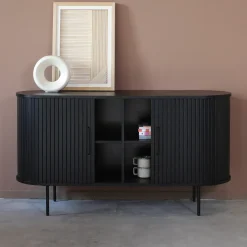 Houten dressoir zwart - Bodio Sway