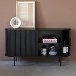 Houten dressoir zwart - Bodio Sway