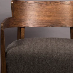 Houten fauteuil retro design - Dutchbone Duran