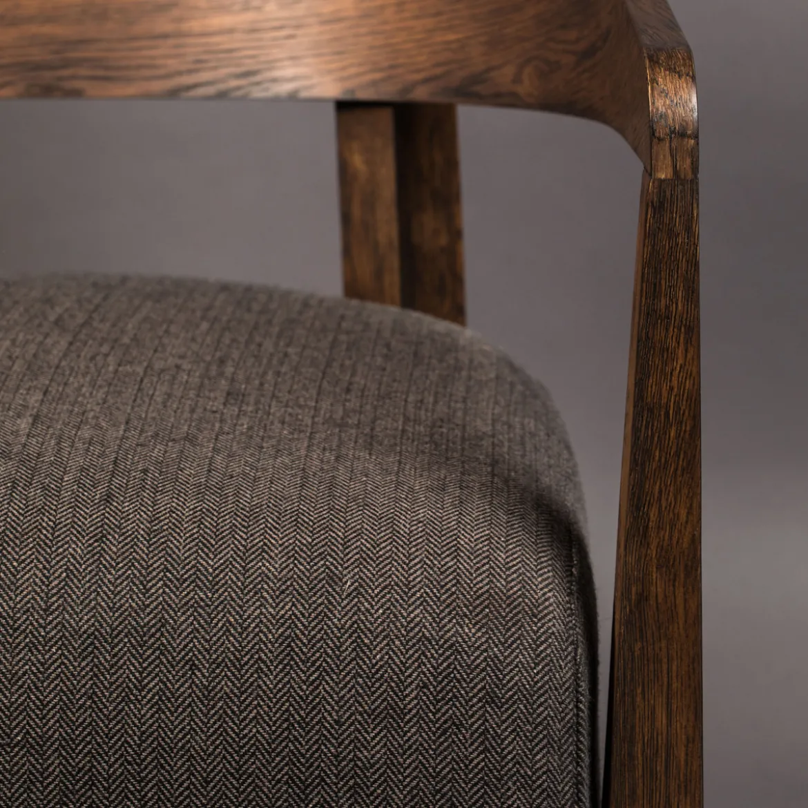 Houten fauteuil retro design - Dutchbone Duran