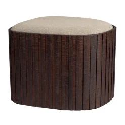 Houten hocker met opbergruimte - Dutchbone Bay Low