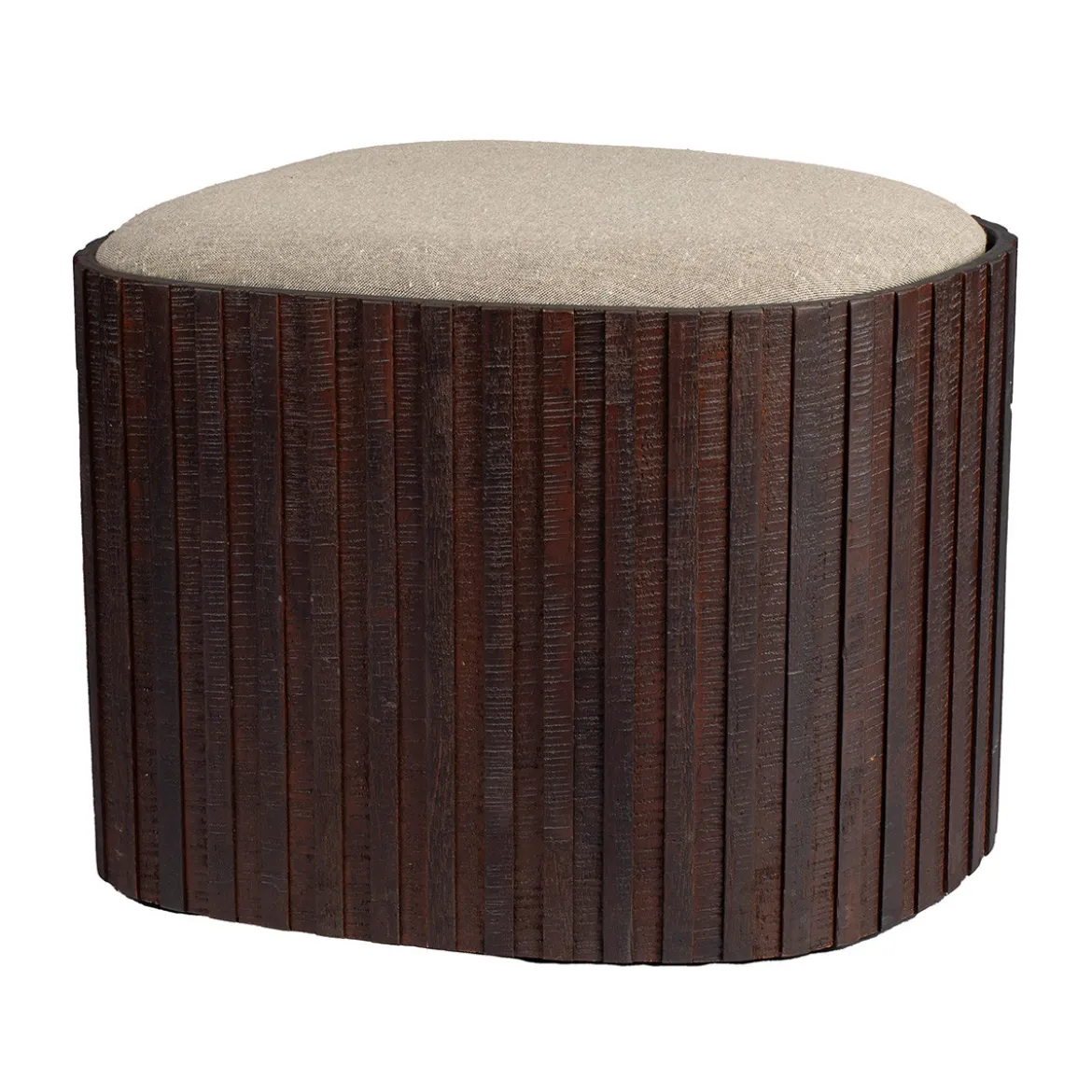 Houten hocker met opbergruimte - Dutchbone Bay Low