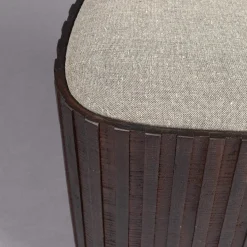 Houten hocker met opbergruimte - Dutchbone Bay Low