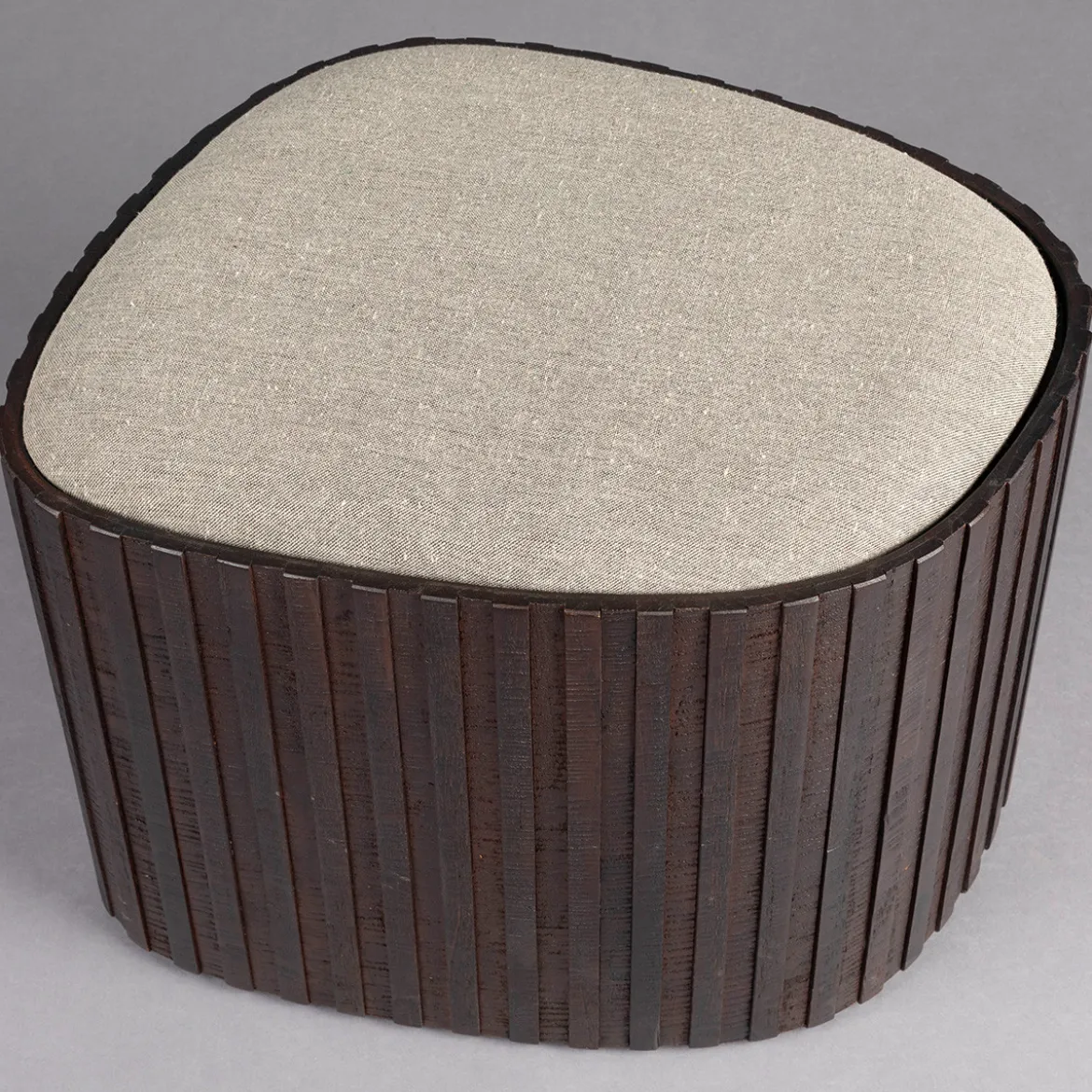 Houten hocker met opbergruimte - Dutchbone Bay Low