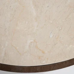 Hout en marmer salontafel set rond - Eleonora Hazel