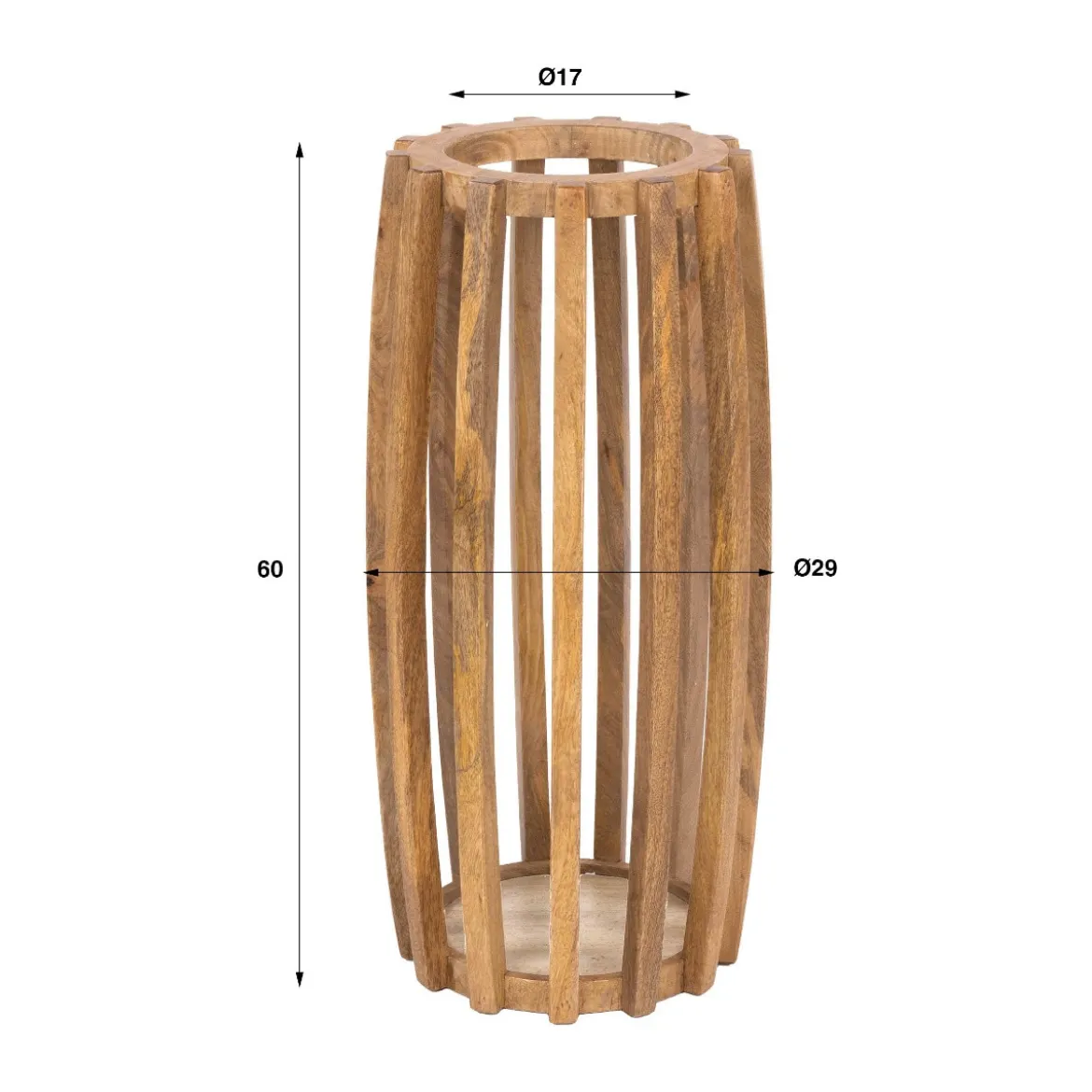 Houten paraplubak met open lattendesign - Giani Tweak