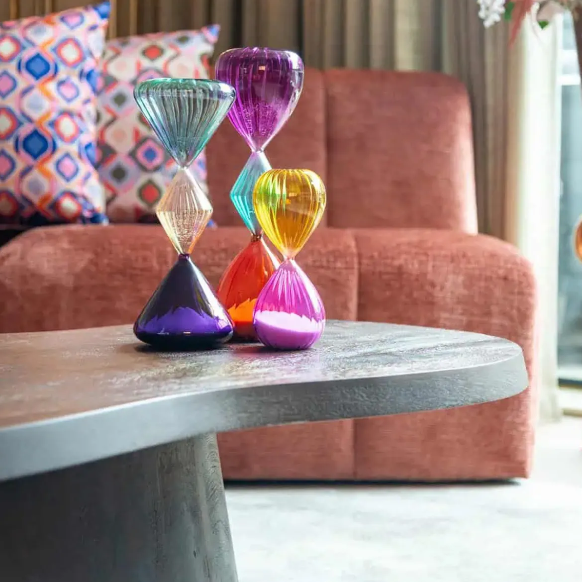 Houten salontafel organische vorm - Richmond Interiors Odile