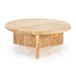 Houten salontafel rond - By-Boo Leoti