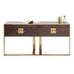 Houten sidetable met messing - Kare Design Osaka