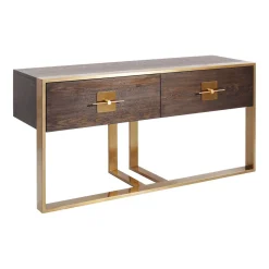 Houten sidetable met messing - Kare Design Osaka