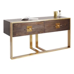 Houten sidetable met messing - Kare Design Osaka