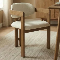 Houten stoel met armleuning - Bodio Wabi Sabi