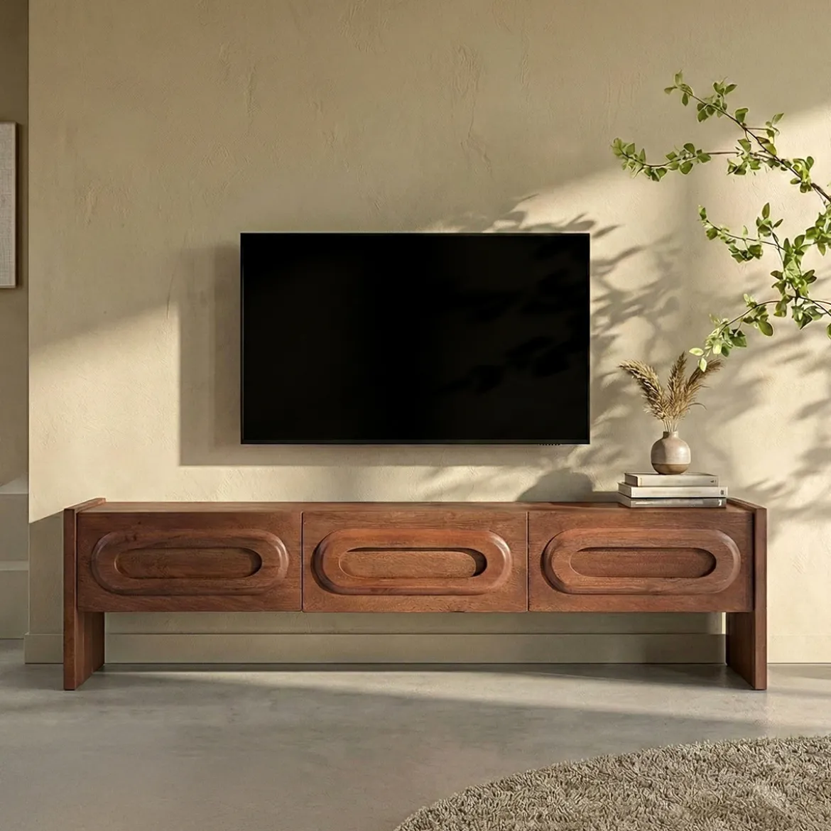 Houten tv-meubel vintage design - Bodio Bruce
