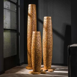 Houten vloerlamp teak - Santa Bars
