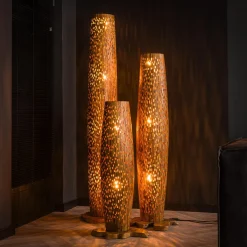 Houten vloerlamp teak - Santa Bars