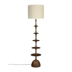 Houten vloerlamp walnoot - Dutchbone Cath Walnut