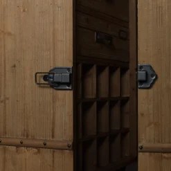 Houten wijnkast op wielen - Dutchbone Lico
