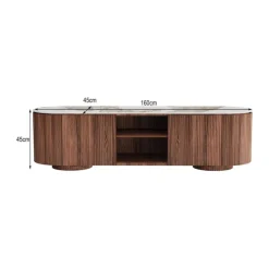 Hout TV-meubel met marmer - Kare Design Ruben