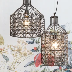 IJzeren hanglamp gaas - Dutchbone Jim Tall