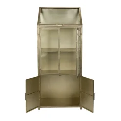 IJzeren vitrinekast vintage goud - Dutchbone Monviso