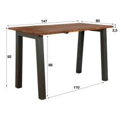 Industriele boomstam bartafel - Giani Edge