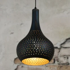 Industriele zwartbruine hanglamp - Santa Punch